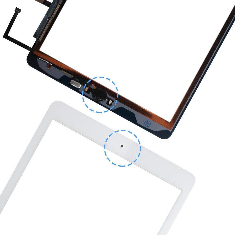 ARSSLY for iPad 6 2018 A1893 A1954 Touch Screen Replacement for iPad 6th Gen Digitizer for iPad 2018 Glass Panel with Tools & Home Button(White,Not LCD Display) - Image 4